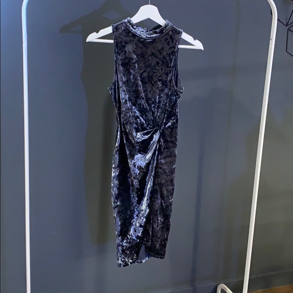 ASTR Avalon Velvet Dress in Sapphire - Picture 3 of 5